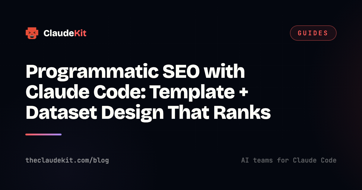 Programmatic SEO with Claude Code: Template + Dataset Design That Ranks ...